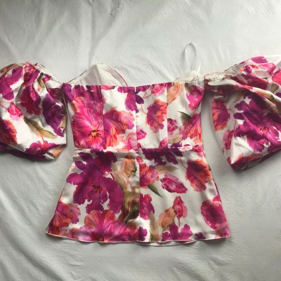 Boston Proper Alexia Admor Lace-Up Top- Size 8 - Picture 12 of 12